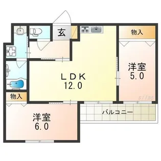 ステラウッド伊賀【2階】の間取り