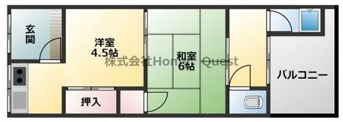 大阪府八尾市南本町2丁目【テラスハウス】の間取り