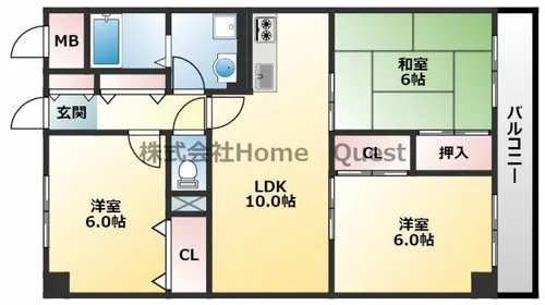 アルカザーレ国分西【5階】の間取り