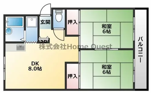 プレジール鹿野【2階】の間取り