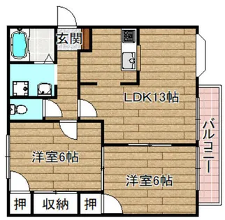 シャルムコーポ【107号室】の間取り