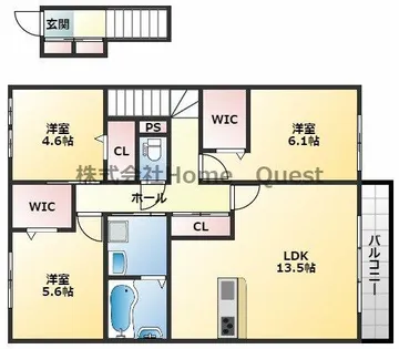 大阪府八尾市老原1丁目【アパート】の間取り