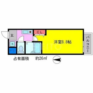 ハイツウエスティ【1階】の間取り