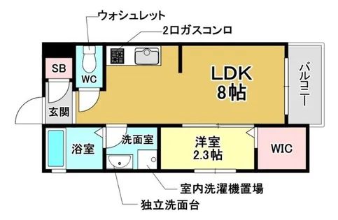 ワコーレヴィータ豊中曽根東町【3階】の間取り