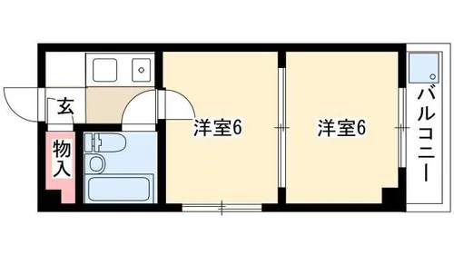 プリンセス今池【504号室】の間取り