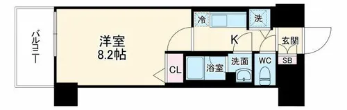 アスヴェル京都二条駅前Ⅱ【3階】の間取り