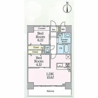 ハイドランジア東別院【11階】の間取り