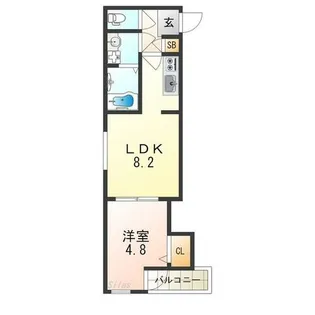 H-maison住吉【201号室】の間取り