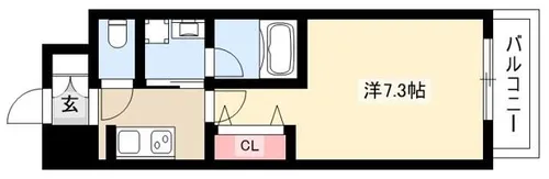 1Kの間取り画像