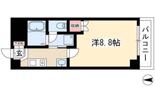 グランドゥール古出来【6階】の間取り