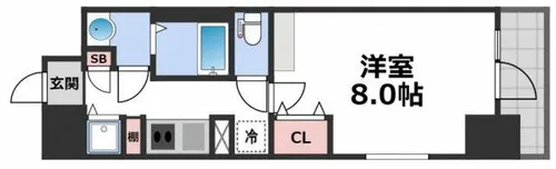La Douceur玉造【5階】の間取り