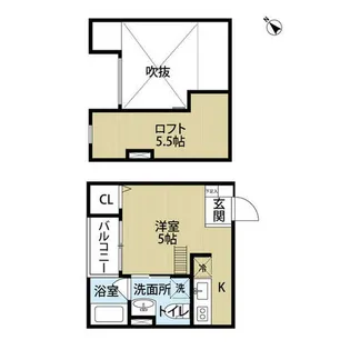 ドメーヌ堺【2階】の間取り