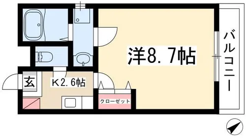 クレフラスト鳴海【2階】の間取り