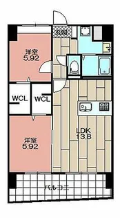 THE SQUARE・Glory Residence【4階】の間取り