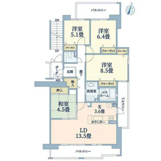 エクセルシティ西神中央【8階】の間取り