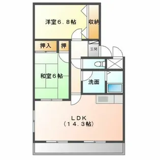 ハイツヒロ【201号室】の間取り