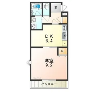 フジパレス 初芝サウス【2階】の間取り