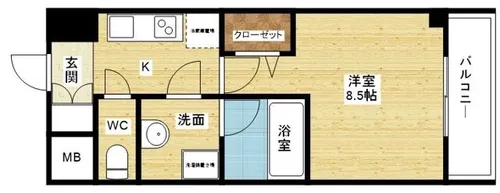 リバー・スクウェア103【5階】の間取り