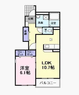 クラール・ベルF・U【1階】の間取り