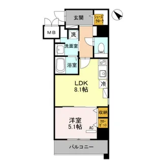 アウル三国ヶ丘【7階】の間取り