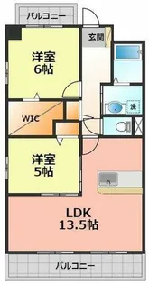 愛知県北名古屋市熊之庄江川【マンション】の間取り