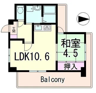 グランドール一里山【7階】の間取り