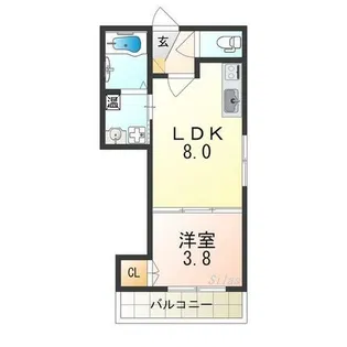 GRANDIR堺【2階】の間取り
