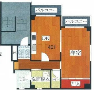 ソレイユ明石【401号室】の間取り