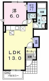 エトワール衣川【1階】の間取り