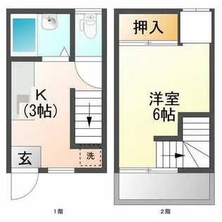 アパートメントP.I.【008号室】の間取り