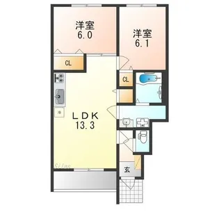 パルクエストⅠ番館【1階】の間取り