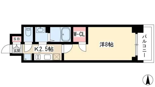 プレサンスNAGOYAファスト【2階】の間取り