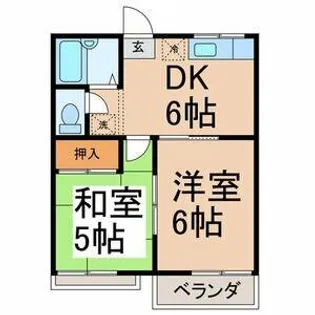 メゾン恵【2階】の間取り