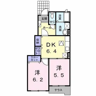 イリス D【1階】の間取り