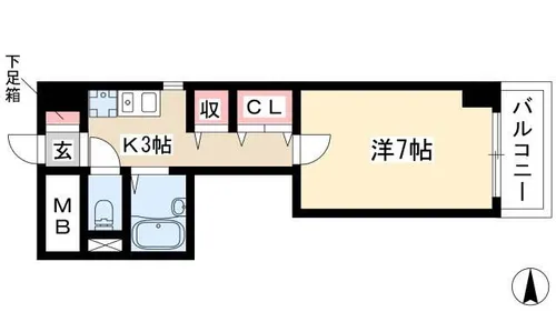 コスモピア金山【301号室】の間取り