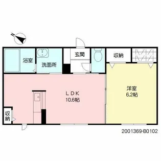 レクシオ明治B棟【1階】の間取り
