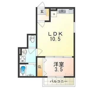 F+style浜寺石津町西2号館【3階】の間取り