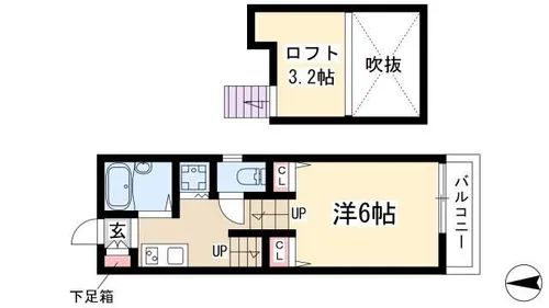 隠れ家(KAKUREGA)【1階】の間取り