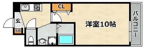 リアライズ神戸SOUTH【703号室】の間取り