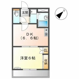 スカイウィング草間【307号室】の間取り