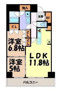 プライムメゾン高見【1階】の間取り