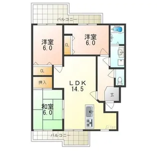 メゾン・アルルS【3階】の間取り