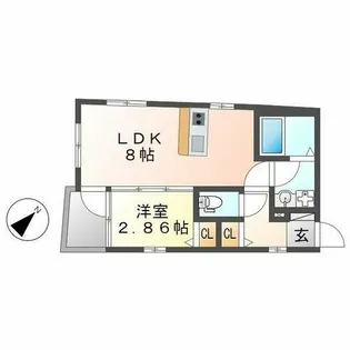 ジュエル刈谷広小路【201号室】の間取り