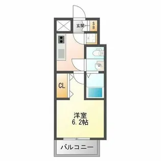 エスリード大阪シティグランツ【8階】の間取り