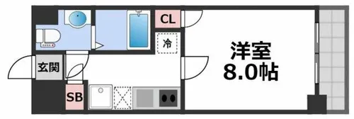 U-ro勝山【7階】の間取り