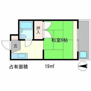 コーポゆたかⅡ【2階】の間取り