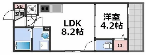 ライトハウス東今里【2階】の間取り