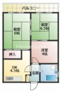 加納マンションⅡ【2階】の間取り