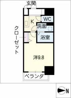 リバーコート砂田橋Ⅱ【1階】の間取り