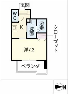 リバーコート砂田橋Ⅰ【0602号室】の間取り